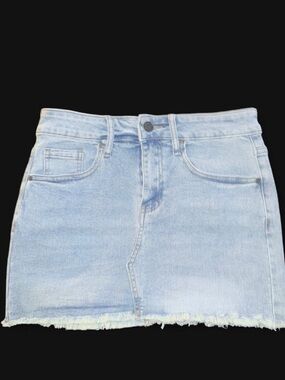 Light Blue Denim Mini Skirt